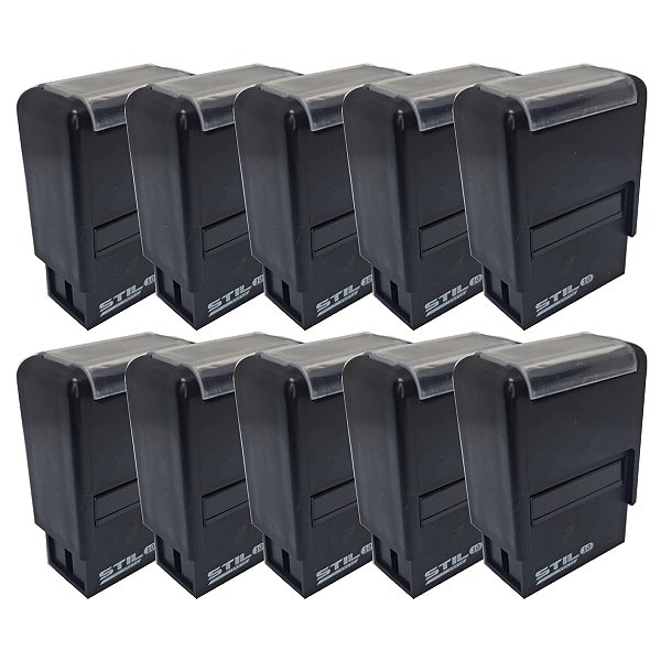 10 Carimbos Automáticos Stilo 10 - Black
