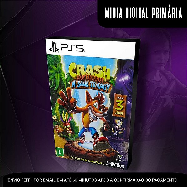 Crash Bandicoot N. Sane Trilogy Ps5 Mídia Digital (Primária) (Retrocompatível)