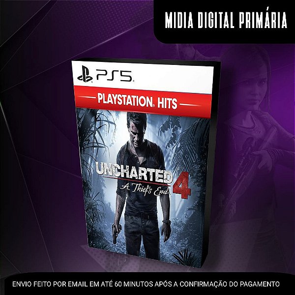Uncharted 4: A Thief’s End Ps5 Mídia Digital (Primária) (Retrocompatível)