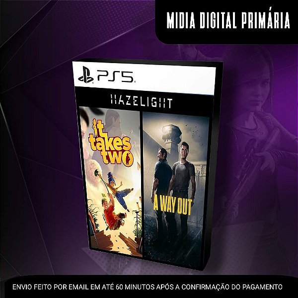 it takes two Ps5 + A Way Out Ps5 Mídia Digital (Primária)