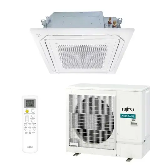 Ar Condicionado Inverter Fujitsu Cassete 4 Vias 35000 Btus Quente e Frio 220v R-32 AOBH36KBTB/ABBH36KRTA