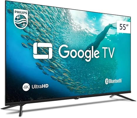 Smart Tv Philips 55 4k Uhd, Google Tv, Comando De Voz - 55pug7019/78