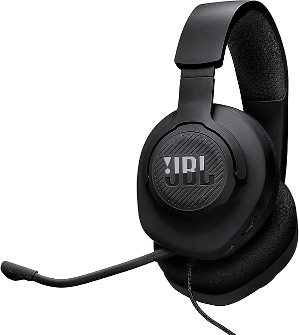 JBL, Fone de Ouvido Com Fio, Quantum 100M2, Headset Gamer, Over Ear, Microfone Removível - Preto