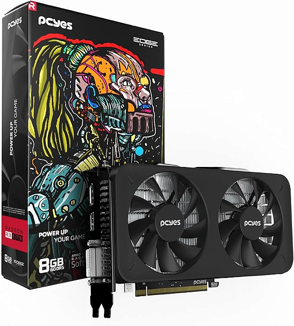 GPU RX 570 8GB 256BITS GDDR5 PROJETO EDGE PVEX5708GB2F