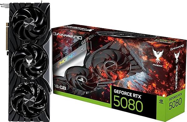 GAINWARD Placa gráfica GeForce RTX5080 Phoenix 16GB GDDR7 256bit 3-DP HDMI NE75080019T2-GB2031X VD8971