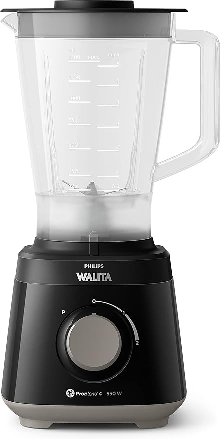 Liquidificador Daily Philips Walita Preto, 550W, 220V - RI2110/90