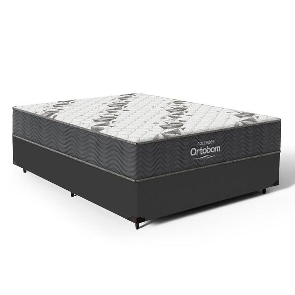 Cama Box Com Colchão De Espuma D33 Ortobom Airtech 100 Casal 138cm