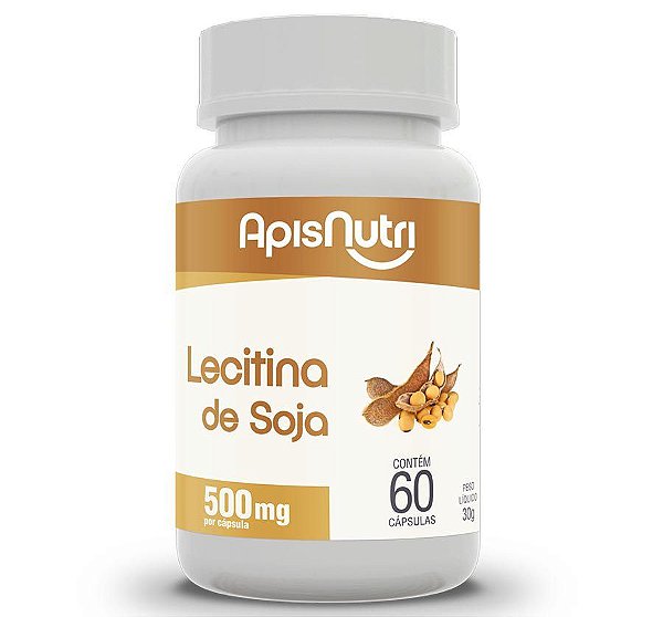 LECITINA DE SOJA - 60CP - 500MG - APISNUTRI