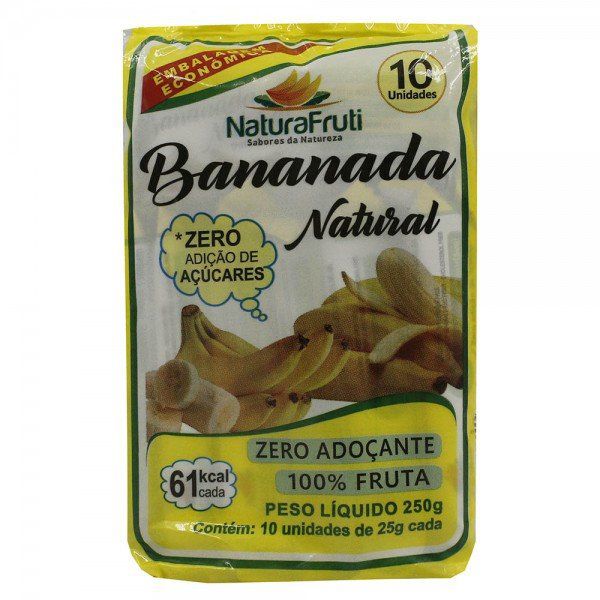 BANANADA NATURAL 25GR - C/10 - NATURAFRUTI