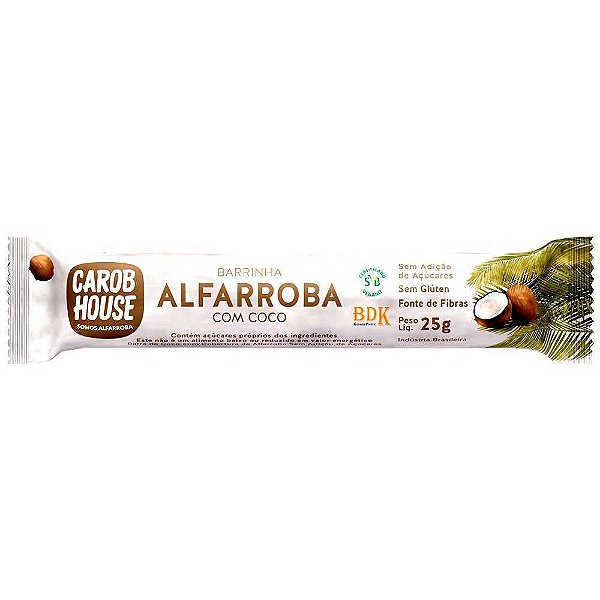 ALFARROBA C/ COCO 25G - CAROB HOUSE