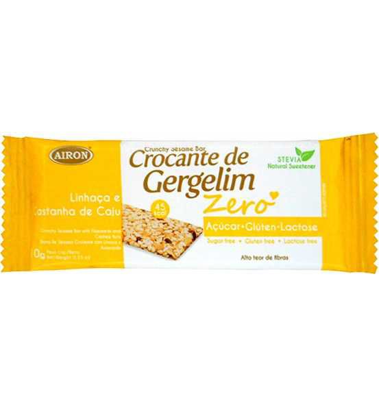 CROCANTE DE GERGELIM ZERO LINHAÇA/CAST CAJU - 10G - AIRON