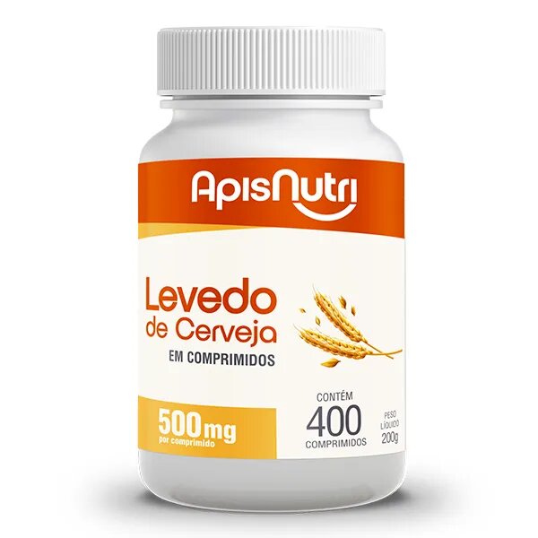 LEVEDO DE CERVEJA - 400CP - 500MG - APISNUTRI
