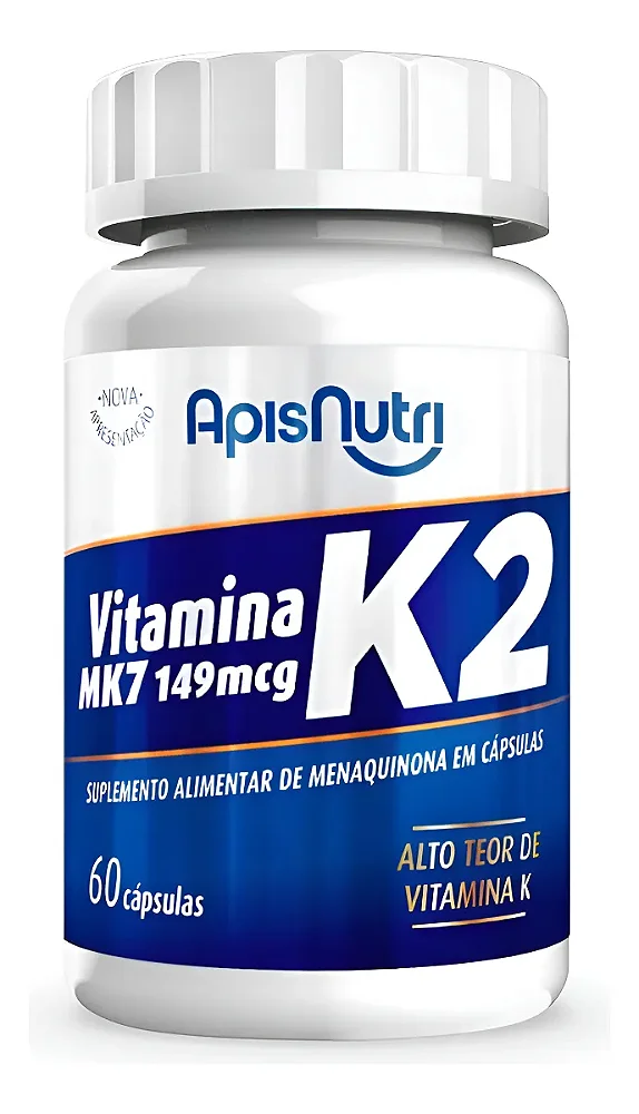 VITAMINA K2 - MK7 - 60CP - 149 MCG- APISNUTRI