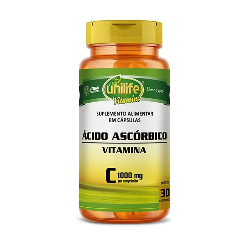 VITAMINA C ACIDO ASCORBICO 30CAP -1000GR - UNILIFE