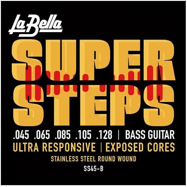 ENCORDOAMENTO LA BELLA BAIXO 5 CORDAS SUPER STEPS STD 45-128