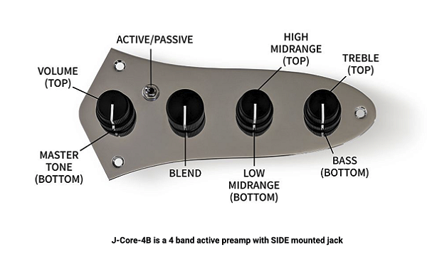 Trickfish J-Core Preamp (4 band com Knobs)