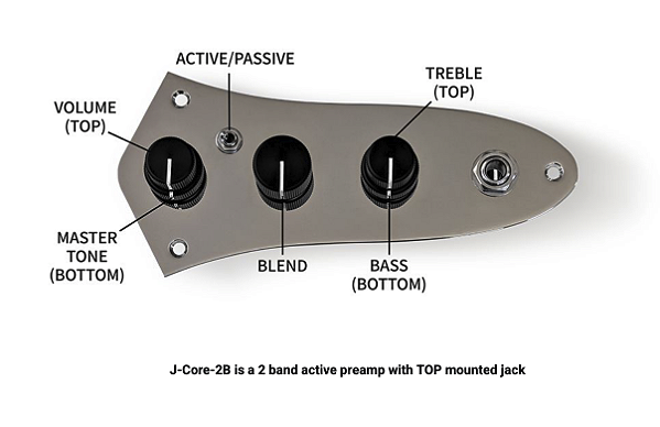 Trickfish J-Core Preamp (2 band with Knobs)