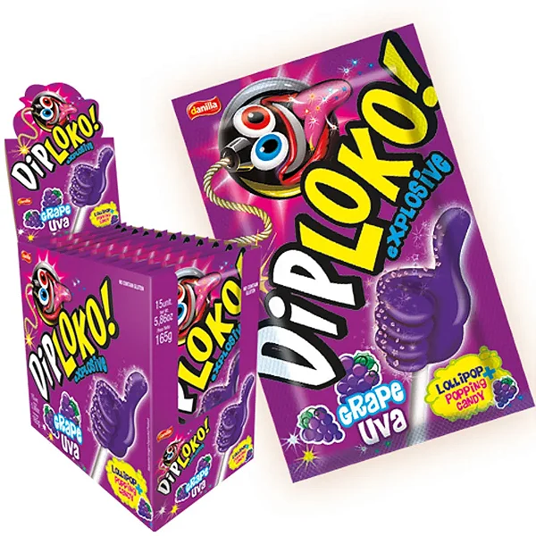 PIRULITO DIPLOKO SABOR UVA COM 15UN DE 11G
