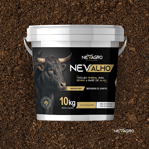 NEV | ALHO – Núcleo Mineral e Vitamínico à Base de Alho para Bovinos – 10kg