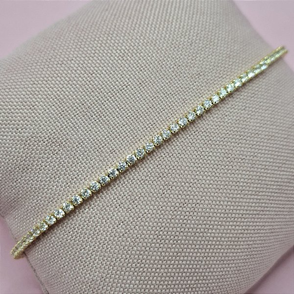 33- Pulseira Riviera Classic 2mm - Dourado