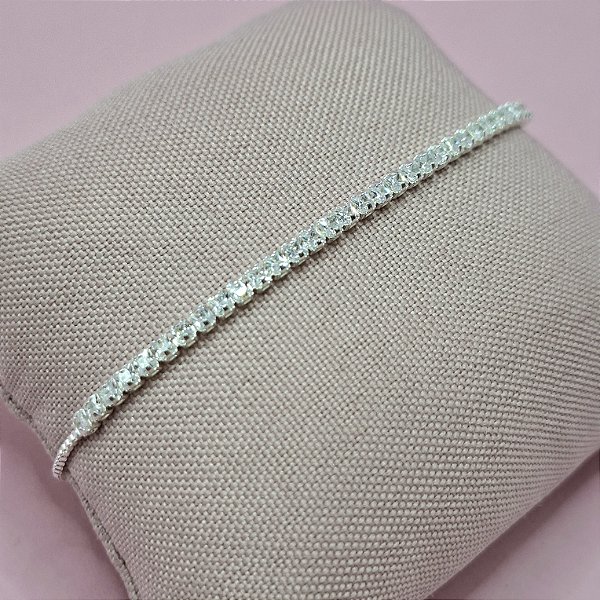 01- Pulseira Riviera Elegance 3mm - Prata