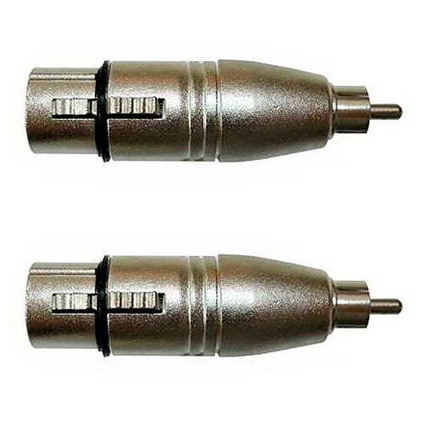 Adaptador Rca Macho P/xlr 3p Fêmea Niq. Wc 242 Ad 02 Unidades Wireconex [F108]
