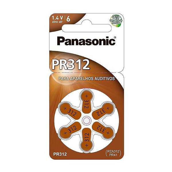 Bateria Auditiva Panasonic Pr-312 Zinco Ar Pr-312br/300 [F108]
