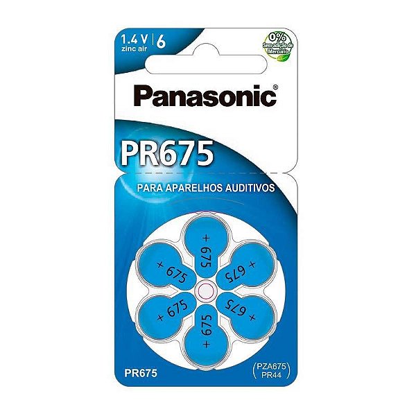 Bateria Auditiva Panasonic Pr-675 Zinco Ar Pr-675br/300 [F108]