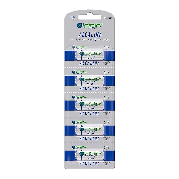 5 Baterias Alcalinas 23a 12v  Bap (1 Cart) [F108]