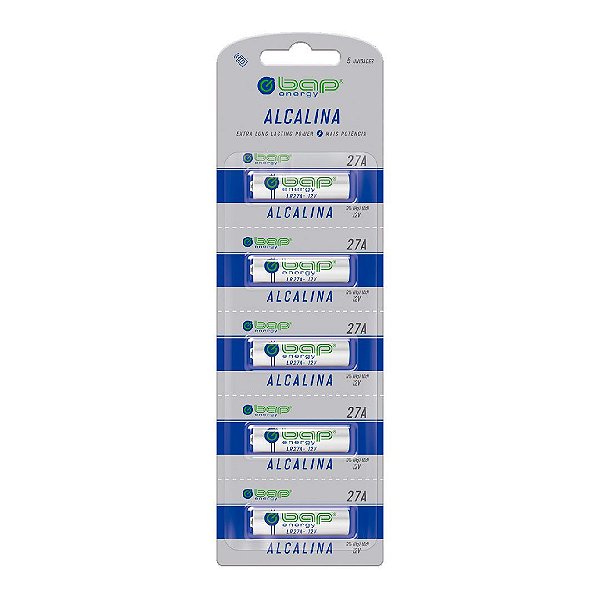 5 Baterias Alcalinas 27a 12v Bap (1 Cart) [F108]