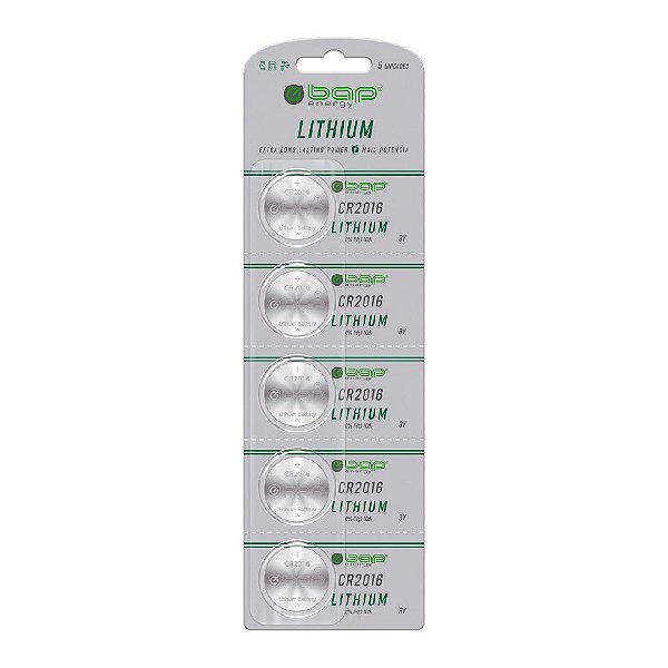 5 Baterias Cr2016 3v Lithium Bap (1 Cart) [F108]