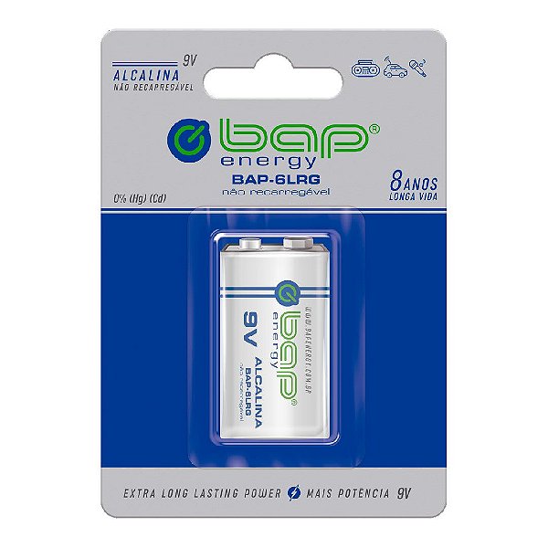 Bateria Alcalina 9v Bap-6lrg [F108]