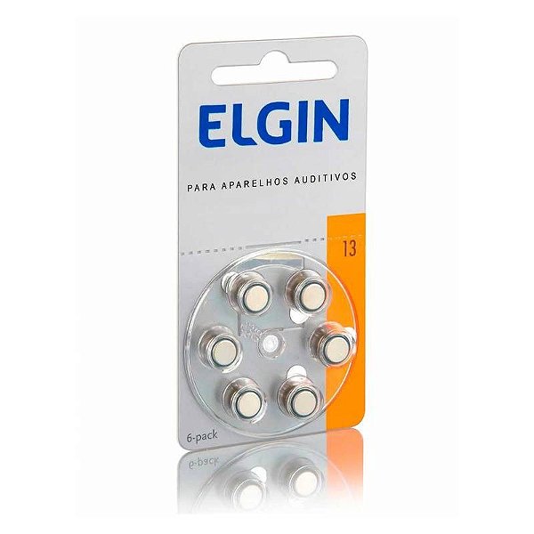 Bateria Para Aparelho Auditivo Ar 312 - Pr41 Elgin 06 Unidades [F108]