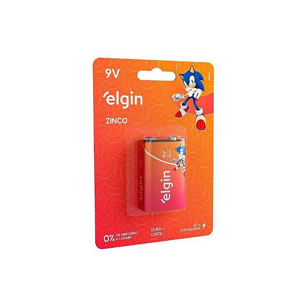 Bateria Zinco 9v Elgin Cartela Com 01 Unidade [F108]