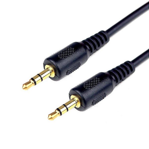 Cabo P2 Estéreo X P2 Estéreo 1,5m Dourado [F108]