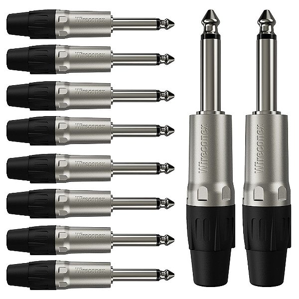 Conector P10 Macho Linha Mono Wc 1112 Wireconex  10 Unidades [F108]