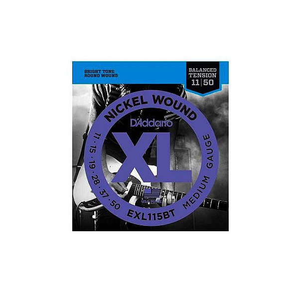 Cordas Para Guitarra D Addario Xl Nickel Wound Exl115-b .011-.049 Com Corda Extra Pl011 [F108]