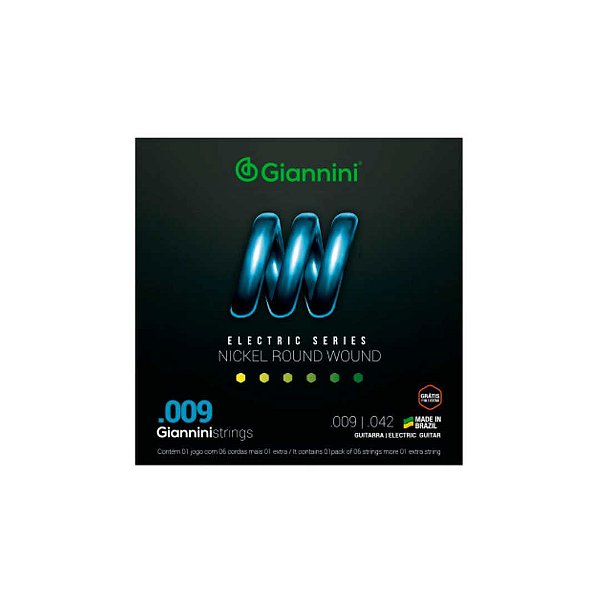 Encordoamento Giannini P/guitarra Niquel 0.009 Geegst.9 [F108]
