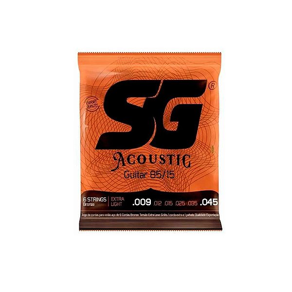 Encordoamento P/violão Aço Bronze 85/15 Sg 0.009 - 0.045 [F108]