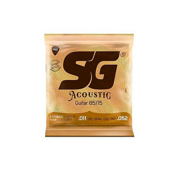 Encordoamento P/violão Aço Bronze 85/15 Sg 0.011 - 0.052 [F108]