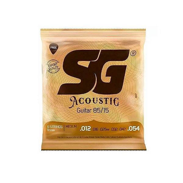 Encordoamento P/violão Aço Bronze 85/15 Sg 0.012 - 0.054 [F108]