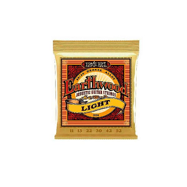 Encordoamento P/violão Aço Earthwood Leve 80/20 Bronze Ernie Ball 011"-052" P02004 [F108]