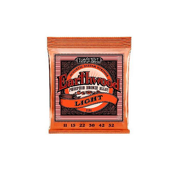 Encordoamento P/violão Aço Earthwood Leve Phosphor Bronze Ernie Ball 011"-052" P02148 [F108]