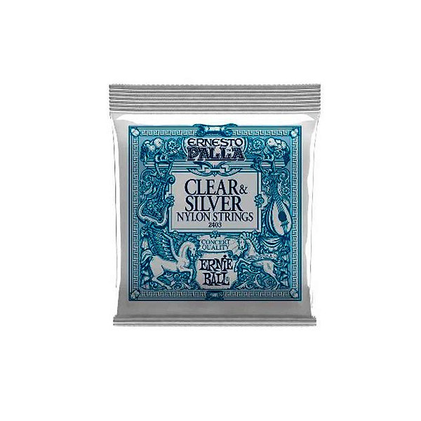 Encordoamento P/violão Clássico Ernesto Palla Clear And Silver Nylon Média Ernie Ball P02403 [F108]