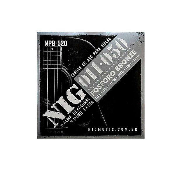 Encordoamento Violão Aço Fósforo Bronze 011"-050" Nig - Npb520 [F108]