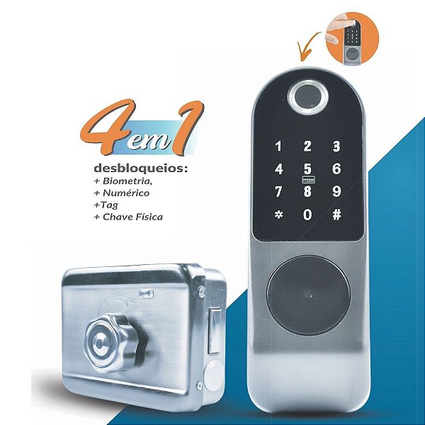 Fechadura Digital De Sobrepor 4 Em 1 Proeletronic - Profd-2000 Proeletronic [F083]