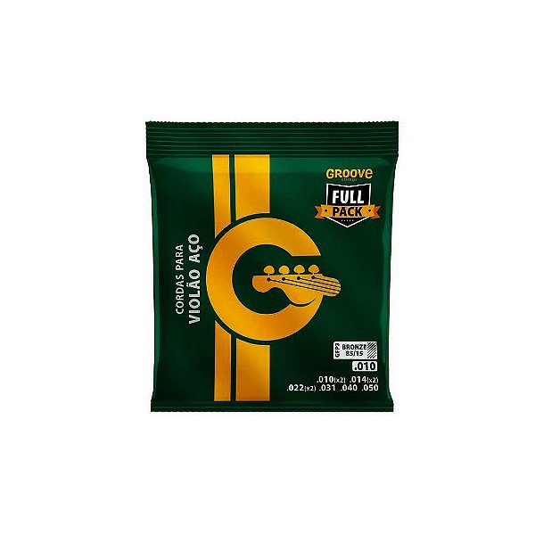 Jogo De Cordas P/violão Bronze 85/15 Groove 0.010"/0.050" Gfp3 [F108]