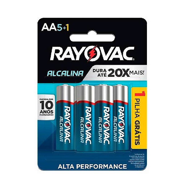 Pilha Alcalina Aa6 Rayovac Cartela Com 06 Unidades [F108]