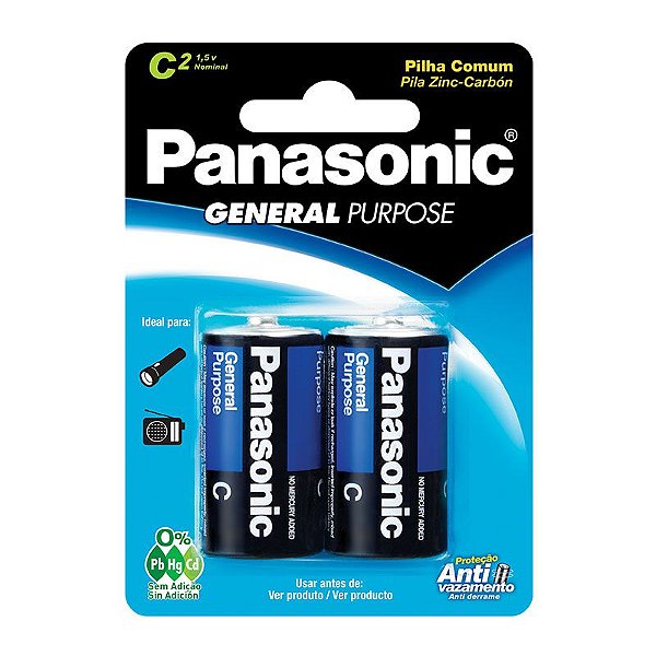 Pilha Comum C Sm-2 Panasonic Um-2shsp128 [F108]