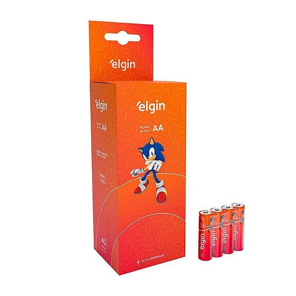Pilha Zinco Aa Tubo 40 Unidades Elgin R06p [F108]